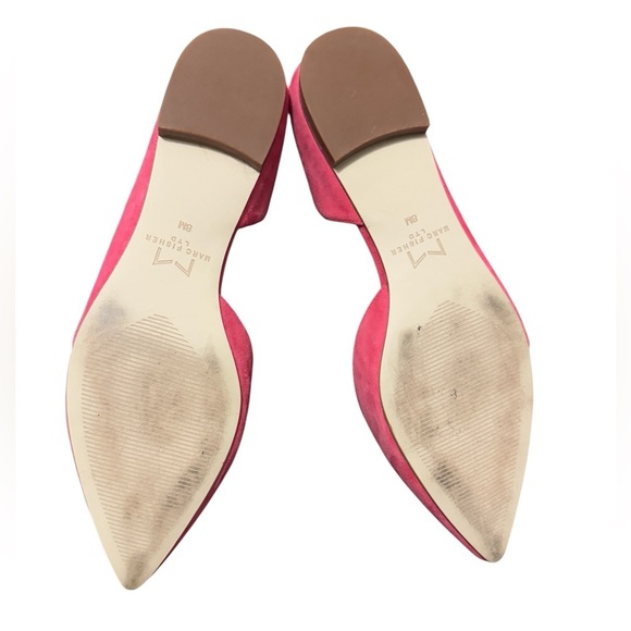 Romantic Marc fisher preppy balletcore pink suede flats collegiate girly dainty - Picture 6 of 8